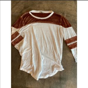 BKE sheer baseball style tee